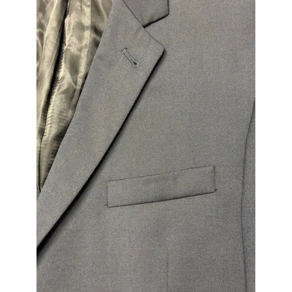 Jos A Bank Signature Collection Navy Blue 100% Wool 2 Button Blazer Jacket 41 LG